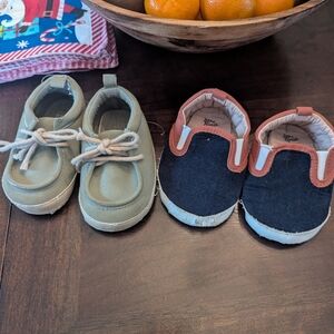 Carter's Baby Shoes Set - Olive and Navy